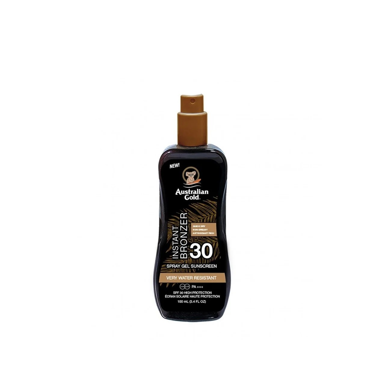 Instant Bronzer Spray Gel Sunscreen SPF30